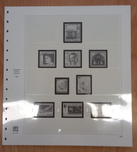 SAFE dual Vordruckblätter Österreich 1983/85 gebraucht, neuwertig (Z1202)