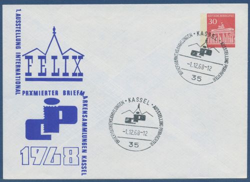 Bund 1976 BBT Briefmarkenausstellung Kassel Privatumschlag PU 41/11 SST (X41622)