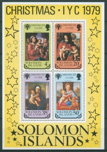 Salomoninseln 1979 Weihnachten Int. Jahr des Kindes Block 7 postfrisch (C25453)