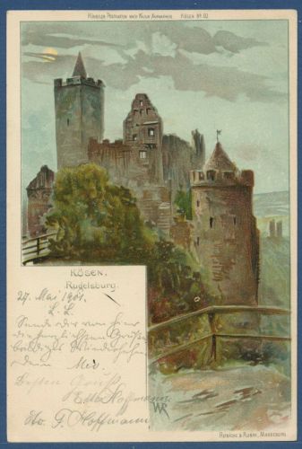 Bad Kösen Die Rudelsburg, gelaufen 1901 (AK5842)