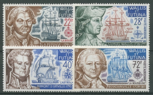 Wallis und Futuna 1973 Seefahrer u. Entdecker Segelschiffe 242/45 postfrisch