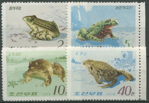 Korea (Nord) 1974 Froschlurche 1271/74 ungebraucht ohne Gummierung