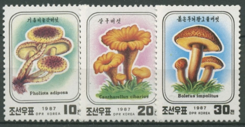 Korea (Nord) 1987 Pilze: Pfifferling, Röhrling 2798/1800 postfrisch