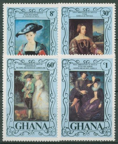Ghana 1977 Gemälde von Rubens Tizian 710/13 A postfrisch