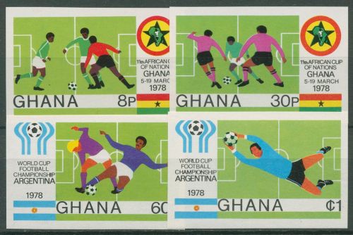 Ghana 1978 Fußball-WM Argentinien Afrikameisterschaft 746/49 B postfrisch