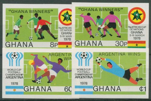 Ghana 1978 Fußball-WM Gewinn der Afrikameisterschaft 771/74 B postfrisch