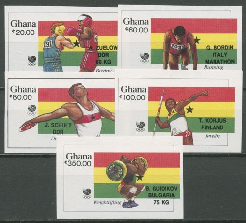 Ghana 1989 Olympische Sommerspiele Seoul Medaillengewinner 1231/35 B postfrisch