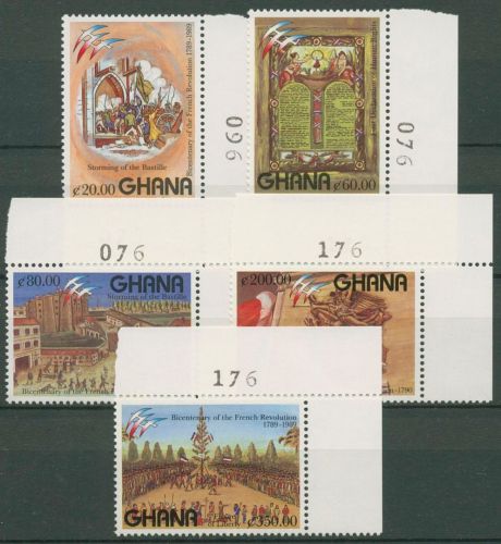 Ghana 1989 200 Jahre Französische Revolution 1282/86 postfrisch