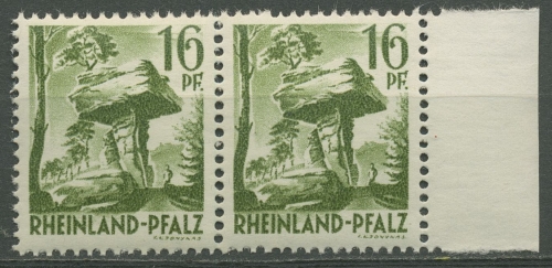 Französische Zone Rheinland-Pfalz 1947 Typenpaar 6 yv I+II postfrisch