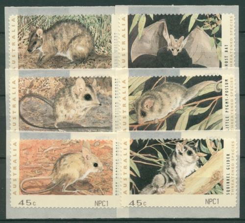 Australien 1993 Gefährdete Tiere Automatenmarken 27/32 S1, NPC1 postfrisch