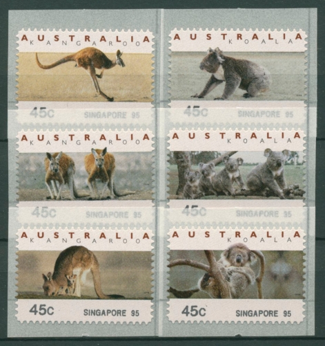 Australien 1994 Känguruh Koala Automatenmarken 40/45.1 SINGAPORE 95 postfrisch