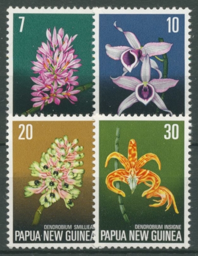 Papua Neuguinea 1974 Blumen Orchideen 275/78 postfrisch