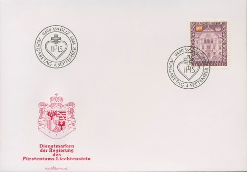 Liechtenstein Dienstmarken 1989 Ersttagsbrief D 69 FDC (X16595)