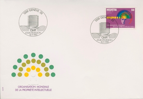 Weltorganisation f. geistiges Eigentum (WIPO) 1985 G. Eigentum 5 FDC (X16623)