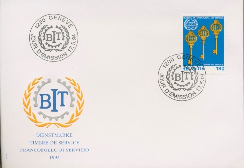 Int. Arbeitsorganisation (BIT/ILO) 1994 75 Jahre ILO 110 FDC (X16608)