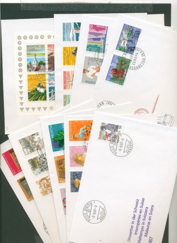Schweiz 1987 Ersttagsbriefe Jahrgang 1987 FDC komplett (F5506)