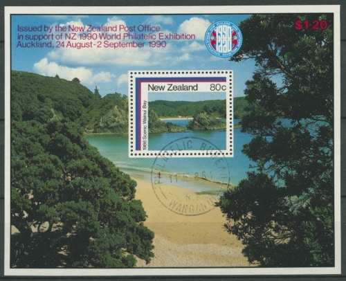 Neuseeland 1986 Landschaften Wainui-Bay Block 8 gestempelt (C25622)