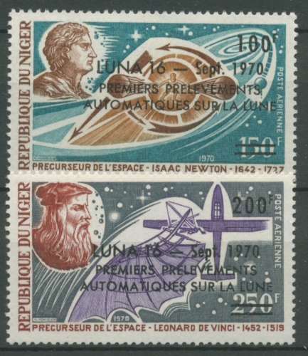 Niger 1970 Luna 16 Bodenproben vom Mond 267/68 postfrisch