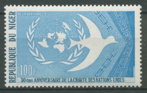 Niger 1975 30 Jahre Vereinte Nationen UNO Friedenstaube 494 postfrisch