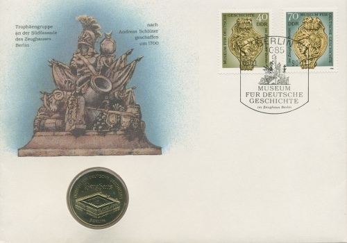 DDR 1990 Numisbrief Zeughaus mit 5 Mark Zeughaus, 3318/19 (X16682)