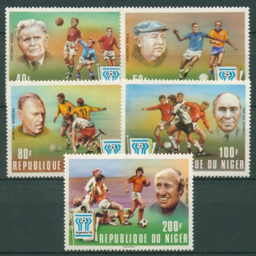Niger 1977 Fußball-WM'78 Argentinien Trainer Spielszenen 593/97 postfrisch