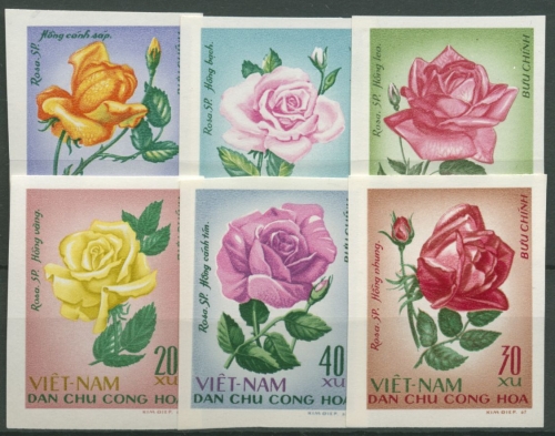 Vietnam 1968 Rosen 526/31 B ungebraucht o.G.