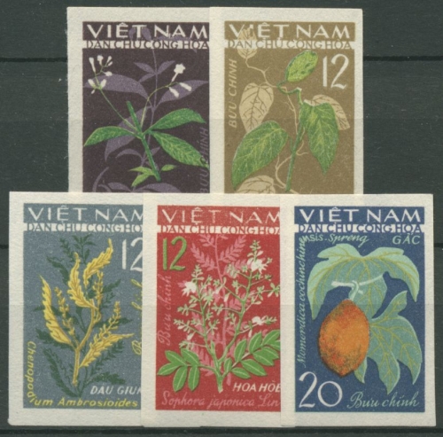 Vietnam 1963 Heilpflanzen: Balsamgurke, Schnurbaum 287/91 B ungebraucht o.G.