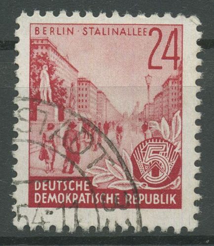 DDR 1953 Fünfjahrplan (I) Berlin Stalinallee 371 X I gestempelt