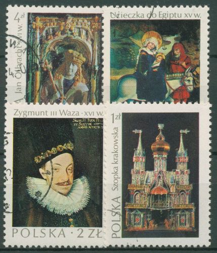 Polen 1974 Kunst Krippe Altarbild Miniatur 2346/49 gestempelt