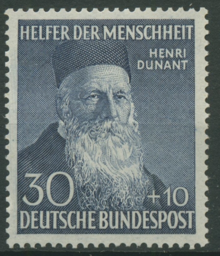 Bund 1952 Wohlfahrt: Helfer der Menschheit: Henri Dunant 159 postfrisch geprüft