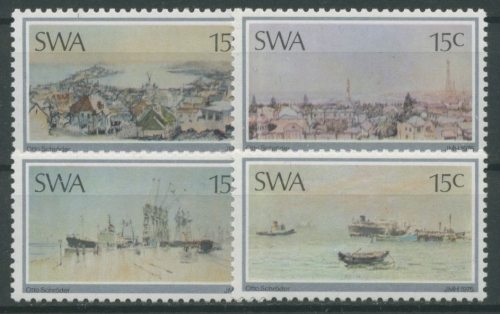 Südwestafrika 1975 Gemälde von Otto Schröder 409/12 postfrisch