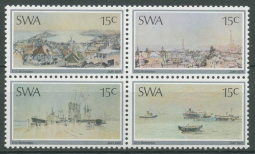 Südwestafrika 1975 Gemälde von Otto Schröder 409/12 ZD postfrisch