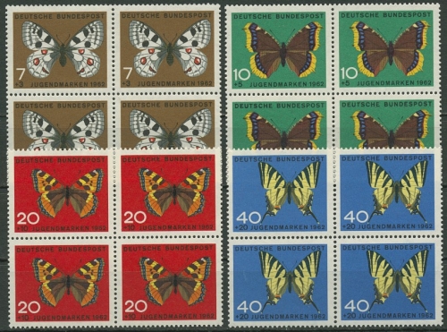 Bund 1962 Schmetterlinge 4er-Block postfrisch (G16747)