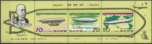 Korea (Nord) 1979 Luftschiffe: N1 Norge, Fleurus 1816/18 K postfrisch (SG6596)