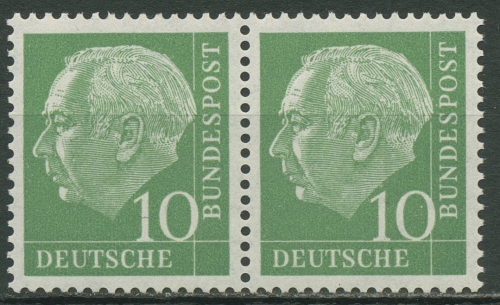 Bund 1954 Th. Heuss I Bogenmarken 183 x Wv waagerechtes Paar postfrisch
