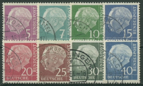 Bund 1960 Heuss LUMOGEN Papier mit Fluoreszenz 179/260 y gestempelt geprüft