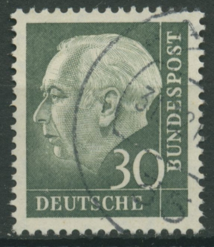 Bund 1960 Heuss LUMOGEN Papier mit Fluoreszenz 259 y gestempelt geprüft