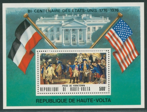 Obervolta 1975 200 Jahre Unabhängigkeit der USA Block 34 postfrisch (C27025)