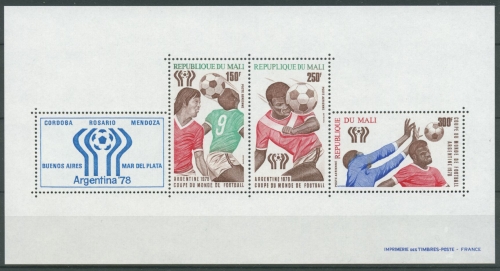 Mali 1978 Fußball-WM Argentinien Spieler Block 10 I postfrisch (C27075)