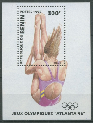 Benin 1995 Olymp. Sommerspiele Atlanta Turmspringen Block 8 postfrisch (C27103)
