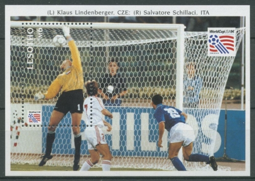Lesotho 1994 Fußball-WM in den USA Torszene Block 112 postfrisch (C27184)