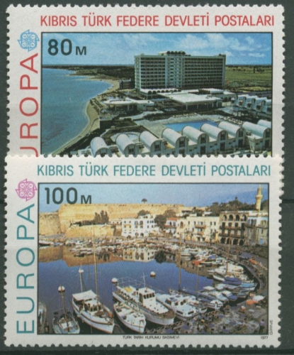 Türkisch-Zypern 1977 Europa: Landschaften, Hafen, Famagusta 41/42 postfrisch