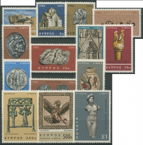 Zypern 1966 Aus der Kulturgeschichte Zyperns 273/86 postfrisch