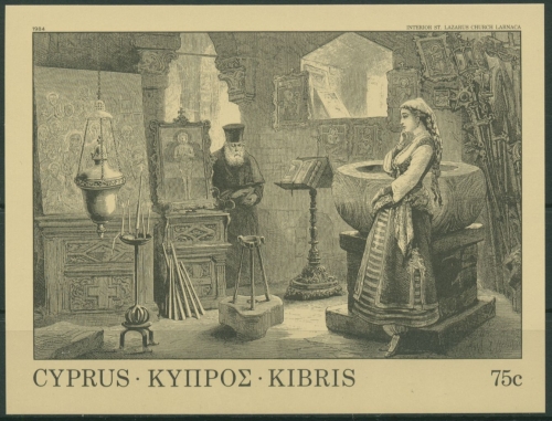 Zypern 1984 Stiche des 19. Jahrhunderts Block 12 postfrisch (C6684)