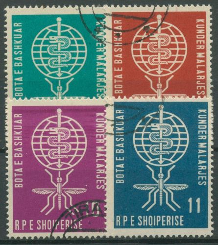 Albanien 1962 Kampf gegen Malaria WHO-Emblem Stechmücke 650/53 gestempelt