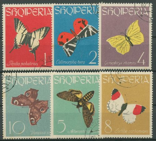 Albanien 1963 Schmetterlinge 773/78 gestempelt
