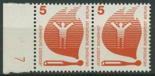 Berlin 1971 Unfallverhütung Druckerzeichen 402 DZ 7 Paar postfrisch