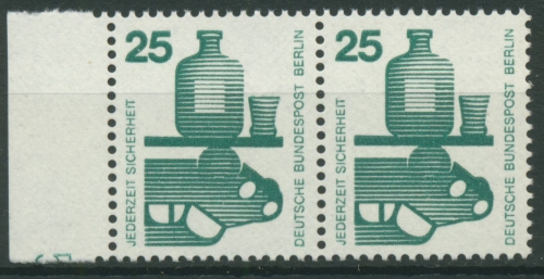 Berlin 1971 Unfallverhütung Druckerzeichen 405 DZ 5 Paar postfrisch