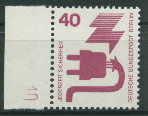 Berlin 1971 Unfallverhütung mit Druckerzeichen 407 DZ 10 postfrisch