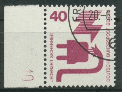 Berlin 1971 Unfallverhütung mit Druckerzeichen 407 DZ 10 gestempelt